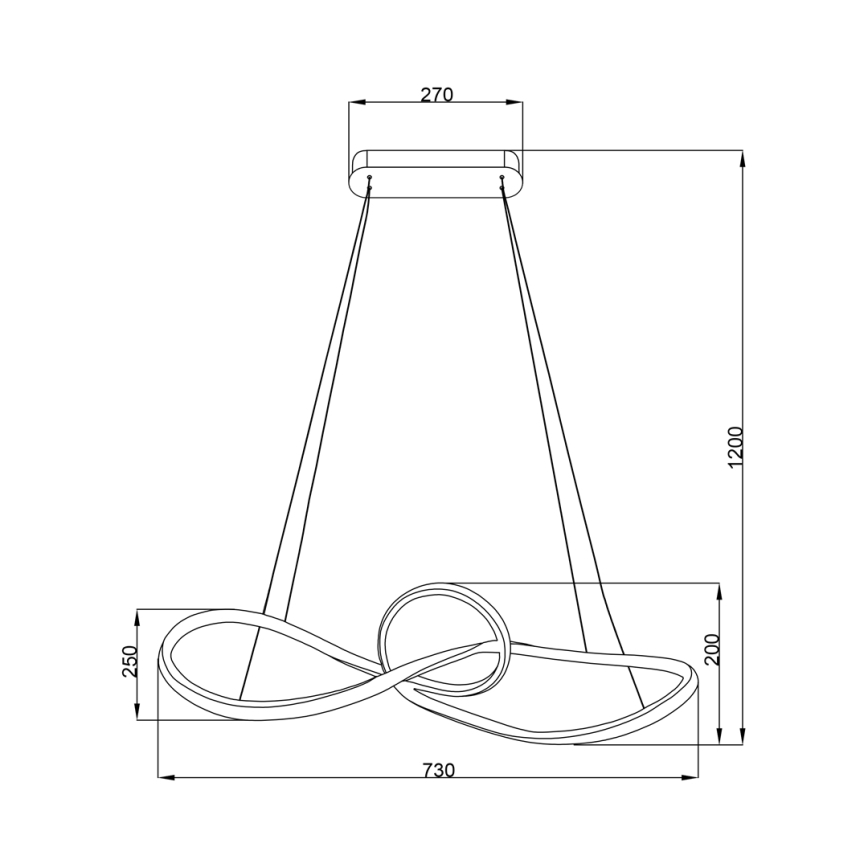 LED Lühter MARCO LED/42W/230V läikiv kroom