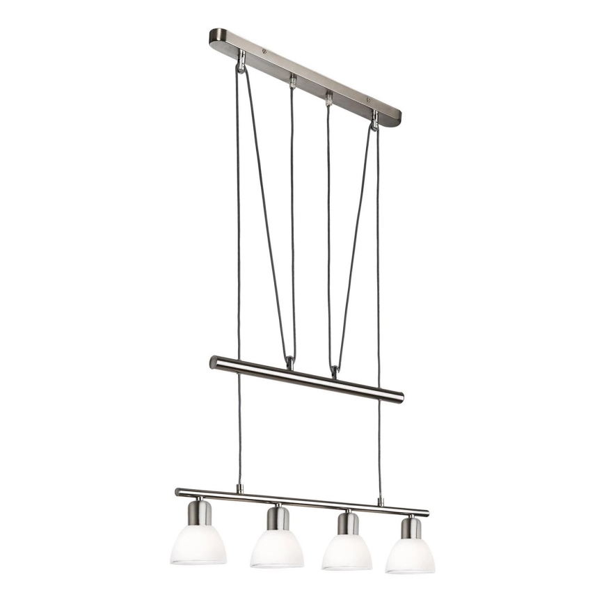 LED Lühter MATTES 4xE14/4W/230V 3000K läikiv kroom