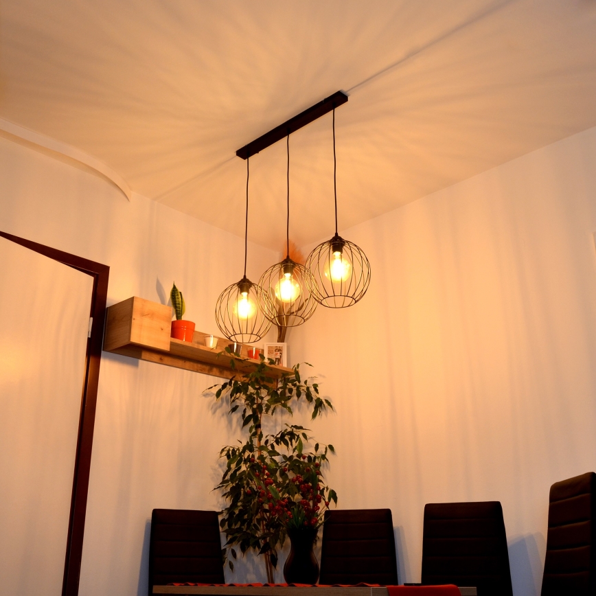 LED Lühter MERCURE 3xE27/15W/230V