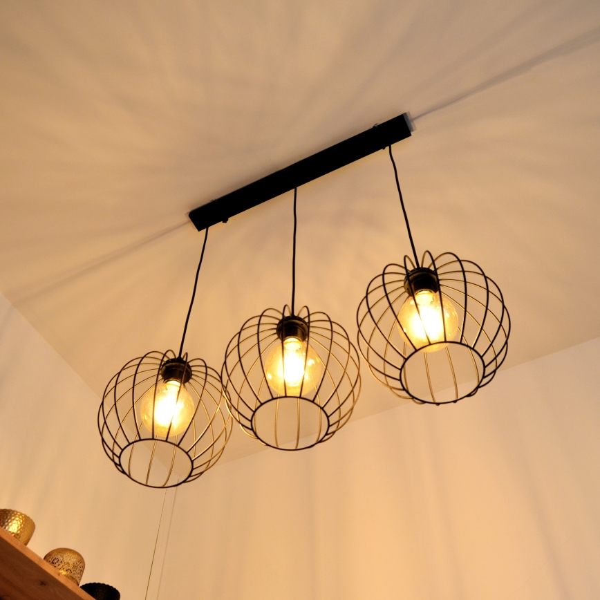 LED Lühter MERCURE 3xE27/15W/230V