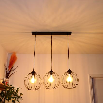 LED Lühter MERCURE 3xE27/15W/230V