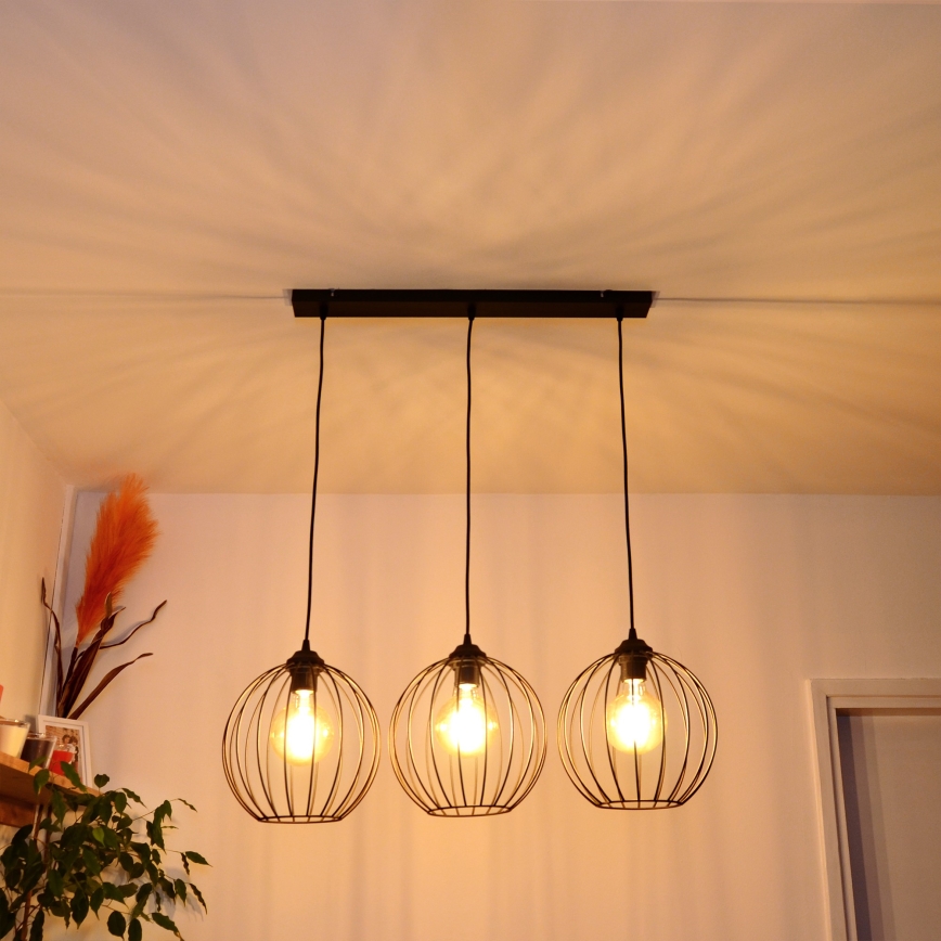 LED Lühter MERCURE 3xE27/15W/230V