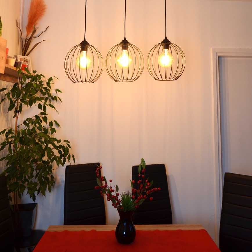 LED Lühter MERCURE 3xE27/15W/230V