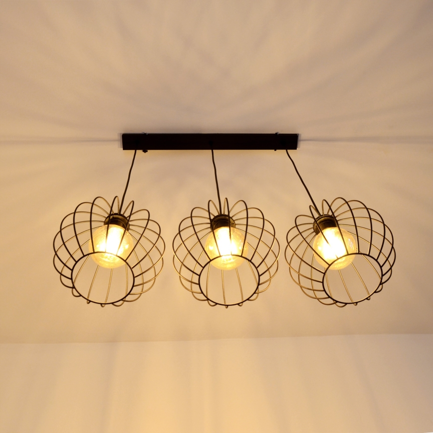 LED Lühter MERCURE 3xE27/15W/230V