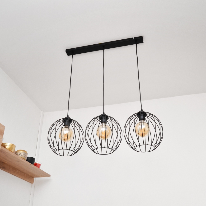 LED Lühter MERCURE 3xE27/15W/230V