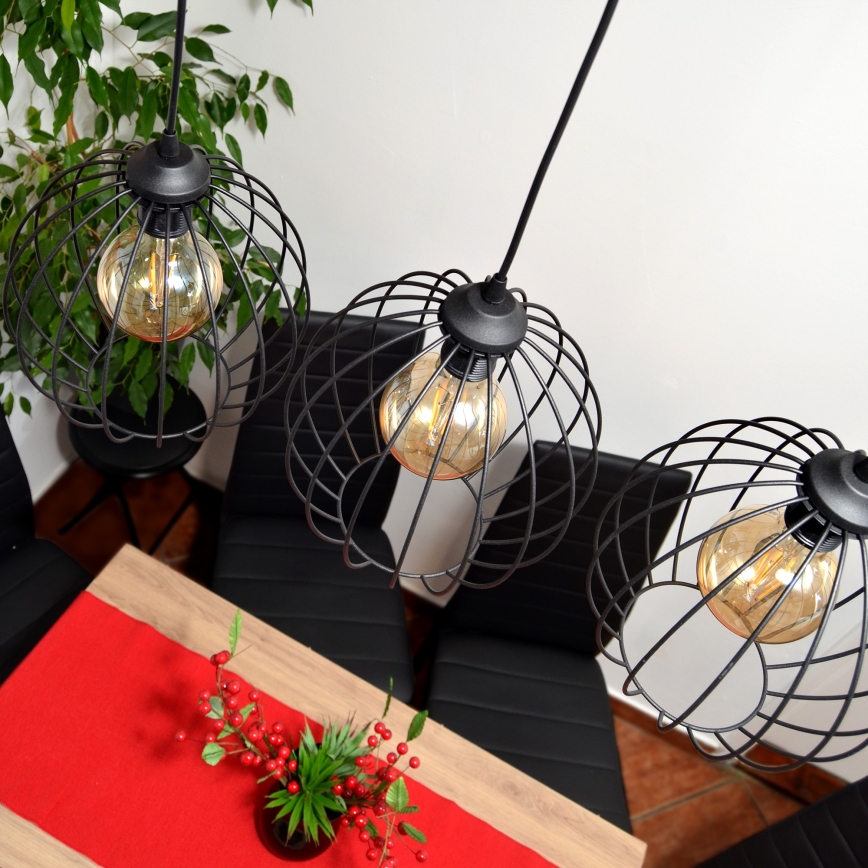 LED Lühter MERCURE 3xE27/15W/230V