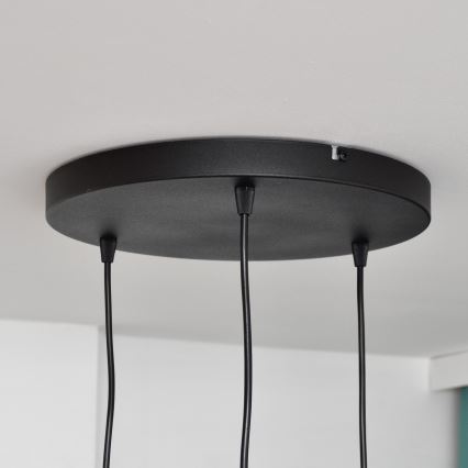 LED Lühter MERCURE 3xE27/15W/230V ø 50 cm must