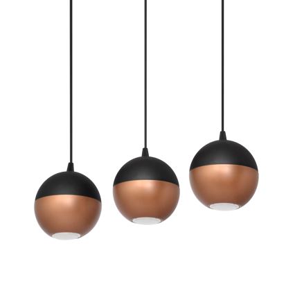 LED Lühter MIDWAY 3xGU10/4,8W/230V must/vask