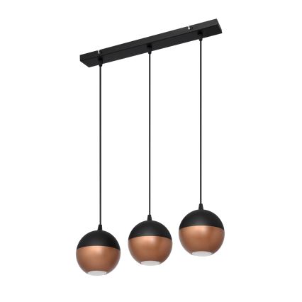 LED Lühter MIDWAY 3xGU10/4,8W/230V must/vask