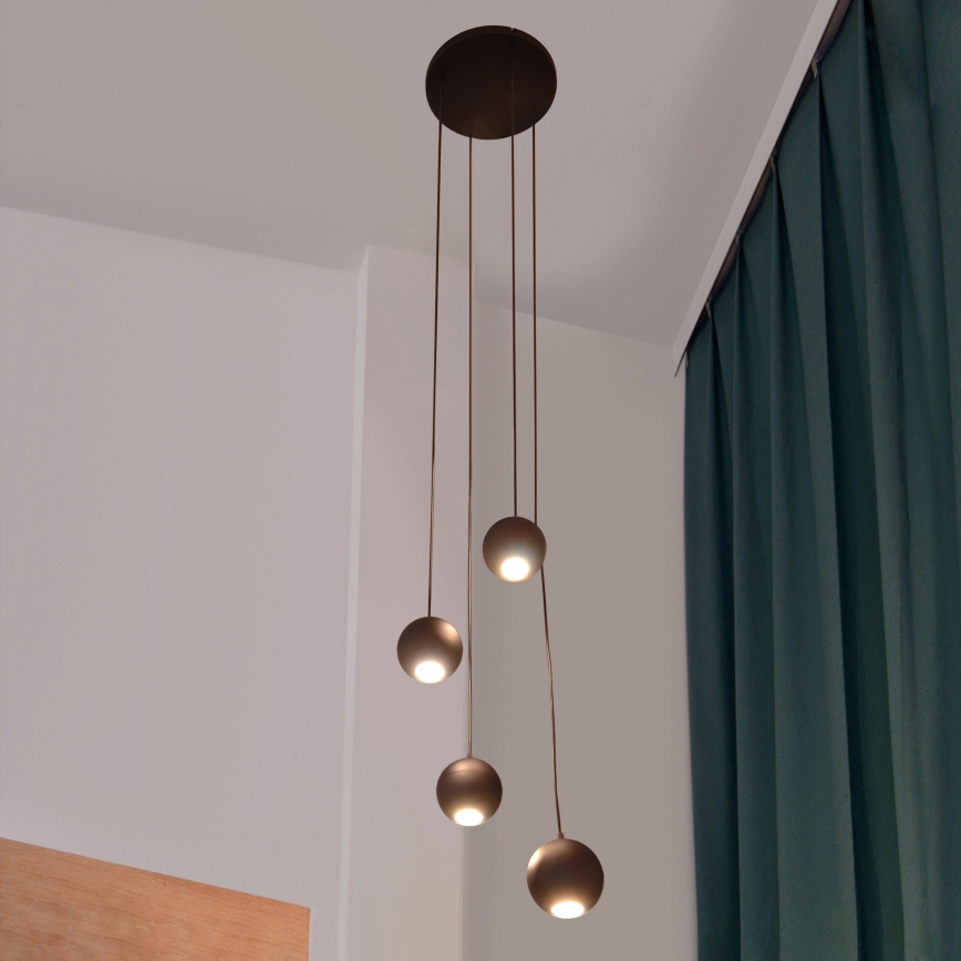 LED Lühter MIDWAY 4xGU10/4,8W/230V must