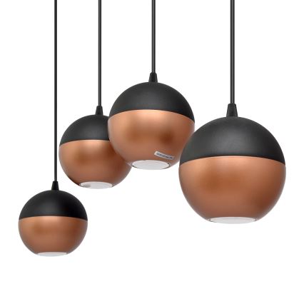 LED Lühter MIDWAY 4xGU10/4,8W/230V must/vask