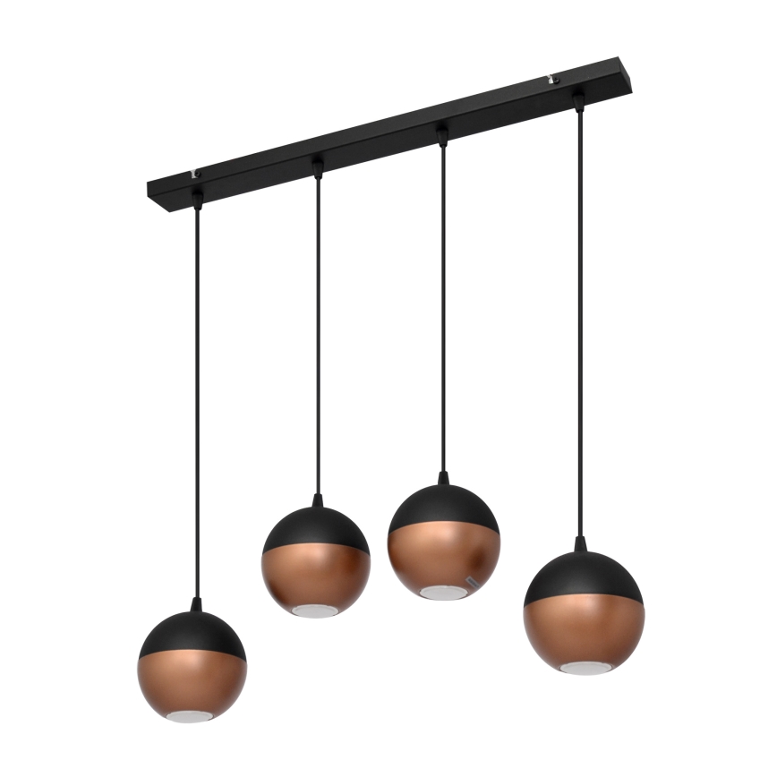 LED Lühter MIDWAY 4xGU10/4,8W/230V must/vask