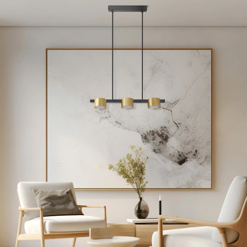 LED Lühter MIRELLA 3xGX53/6W/230V kuldne/must