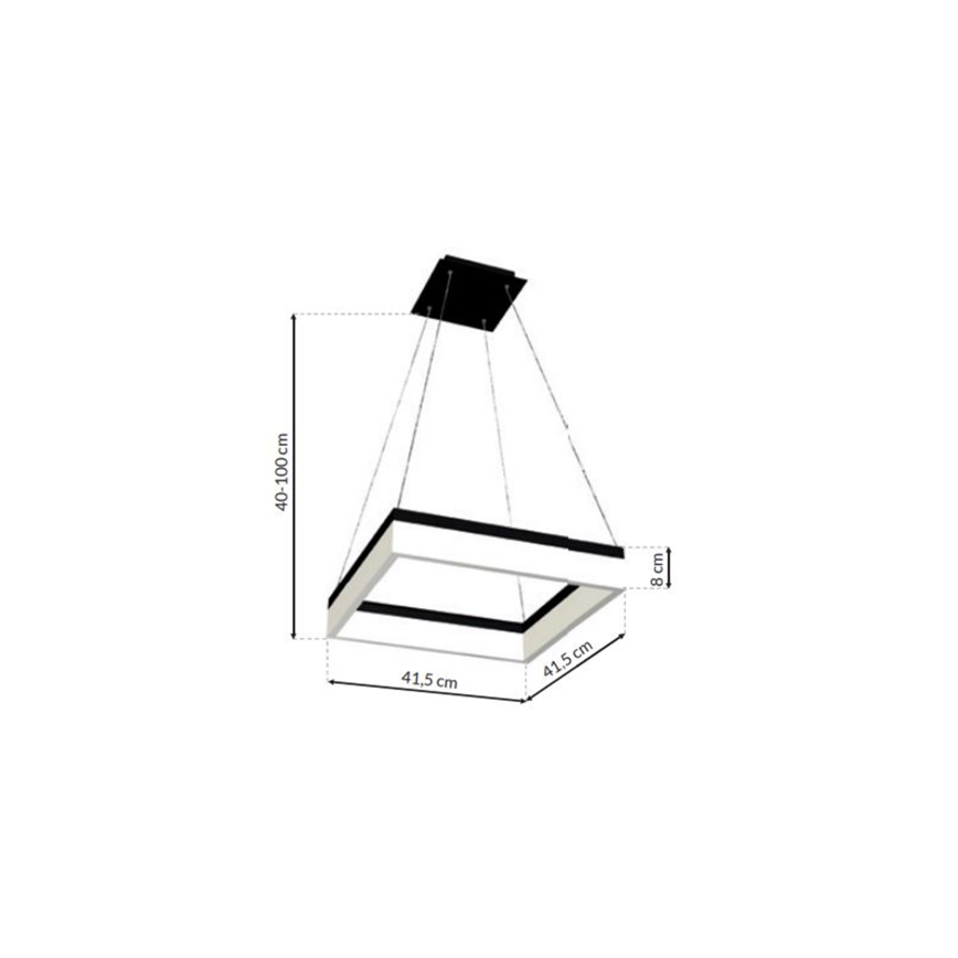 LED Lühter NERO 1xLED/32W/230V