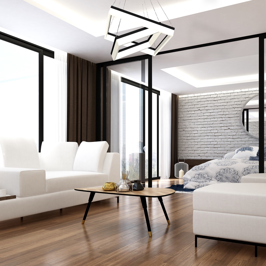 LED Lühter NERO 2xLED/80W/230V