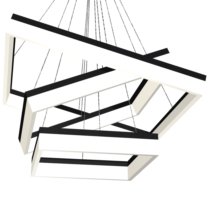 LED Lühter NERO 3xLED/140W/230V