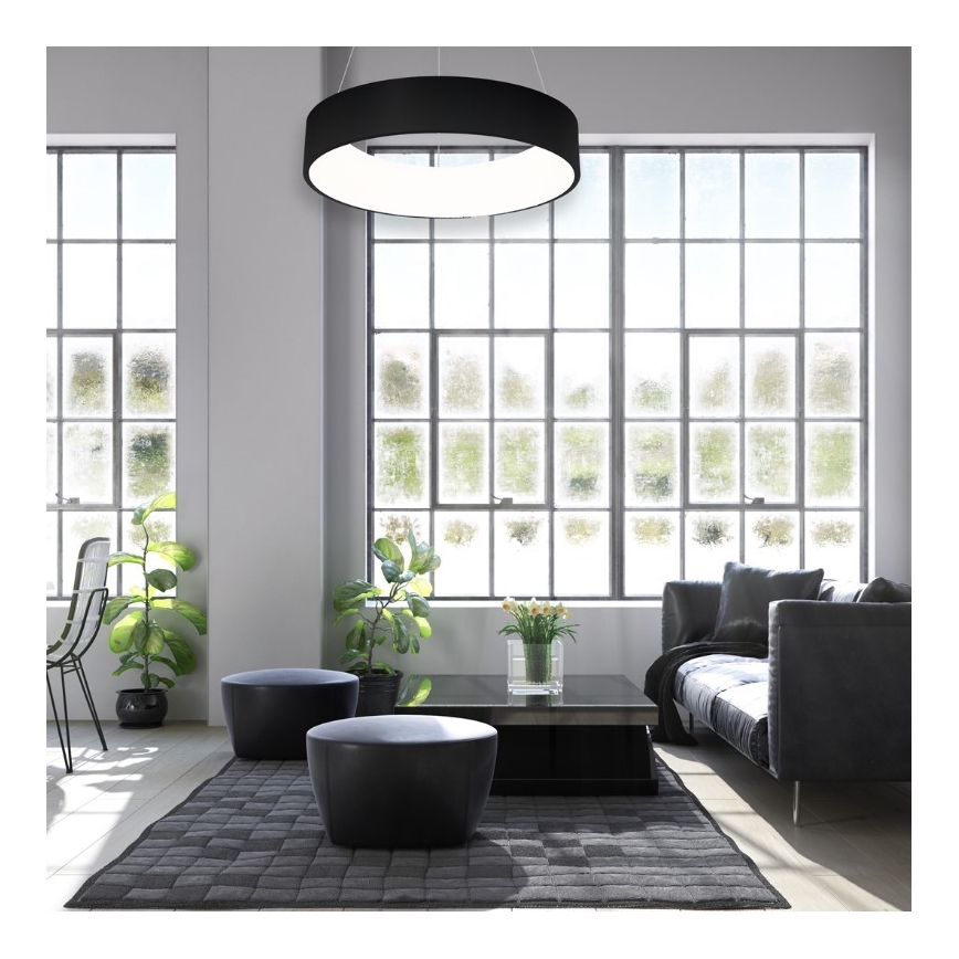 LED Lühter OHIO BLACK LED/24W/230V