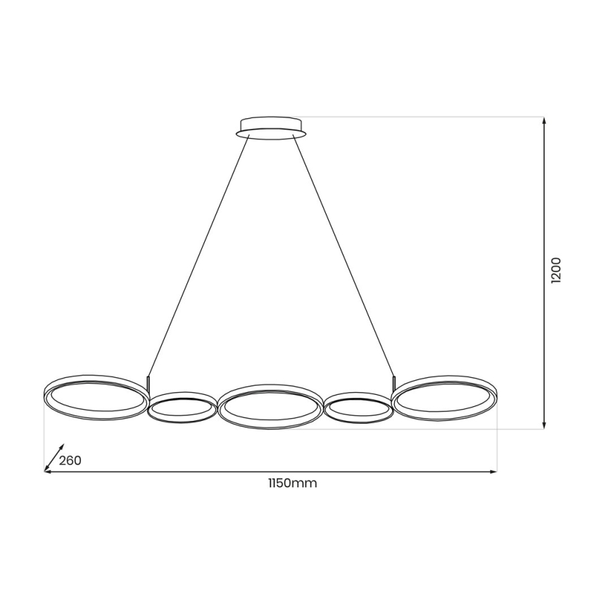 LED Lühter OLYMPIA 5xLED/10W/230V must