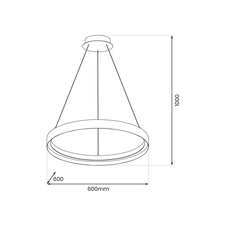 LED Lühter ORBITA LED/52W/230V valge/must