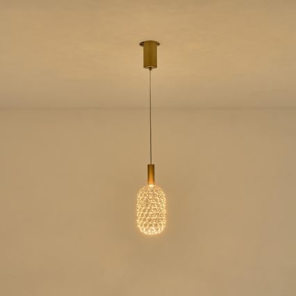 LED Lühter PERFORATO LED/6,3W/230V 3000K kuldne d. 13 cm