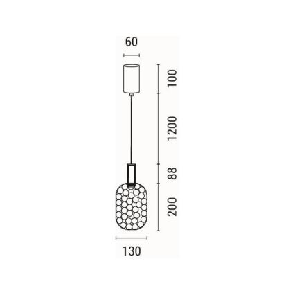 LED Lühter PERFORATO LED/6,3W/230V 3000K kuldne d. 13 cm