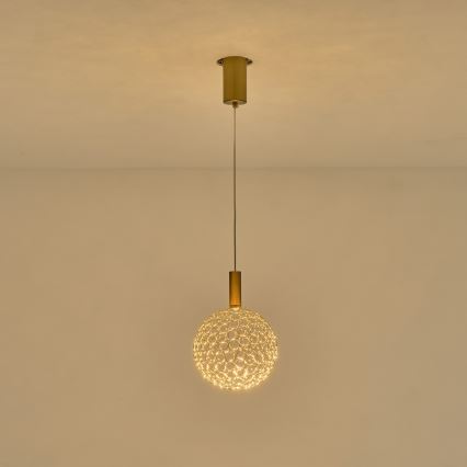 LED Lühter PERFORATO LED/6,3W/230V 3000K kuldne d. 20 cm