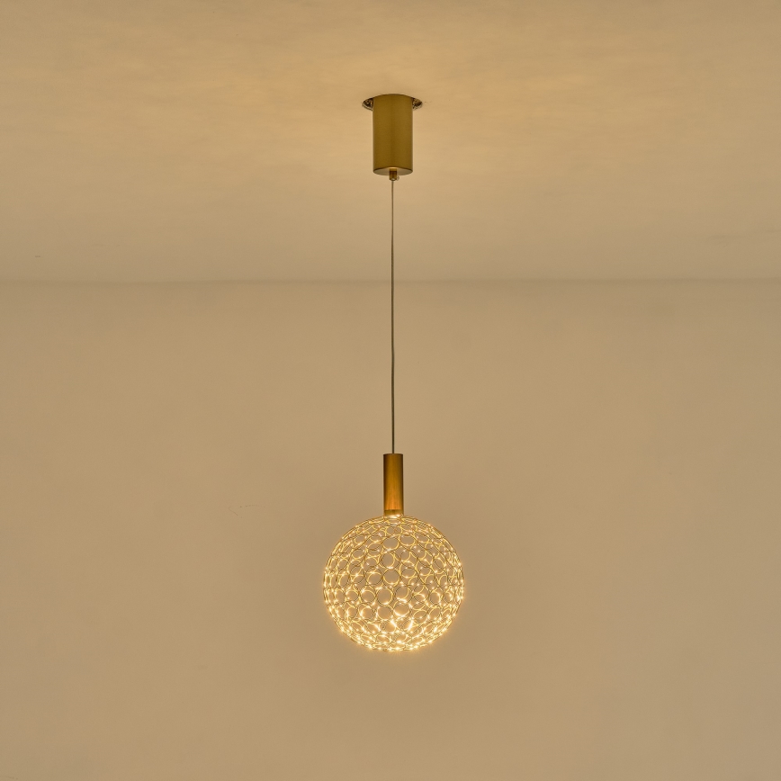 LED Lühter PERFORATO LED/6,3W/230V 3000K kuldne d. 20 cm