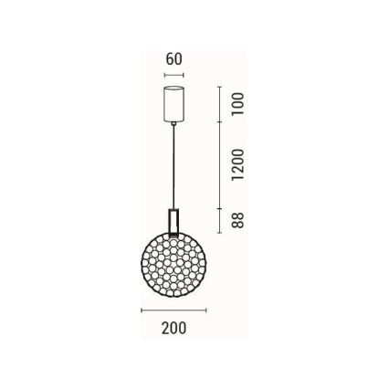 LED Lühter PERFORATO LED/6,3W/230V 3000K kuldne d. 20 cm
