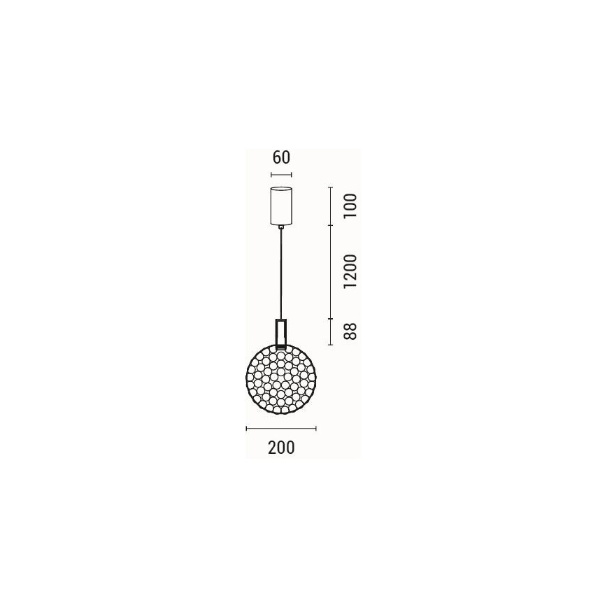 LED Lühter PERFORATO LED/6,3W/230V 3000K kuldne d. 20 cm