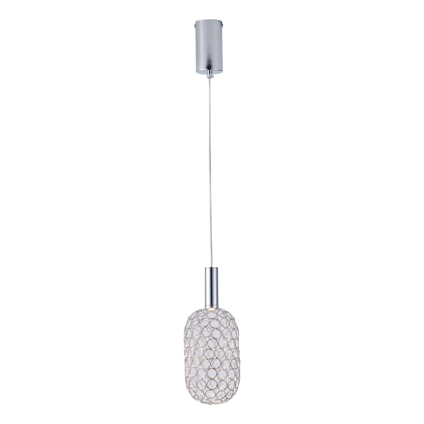 LED Lühter PERFORATO LED/6,3W/230V 3000K läikiv kroom d. 13 cm