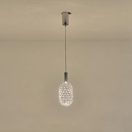 LED Lühter PERFORATO LED/6,3W/230V 3000K läikiv kroom d. 13 cm