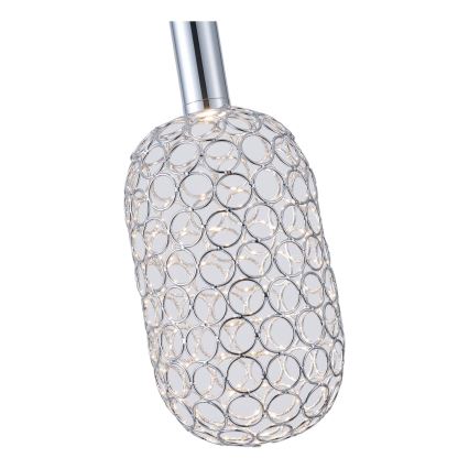 LED Lühter PERFORATO LED/6,3W/230V 3000K läikiv kroom d. 13 cm