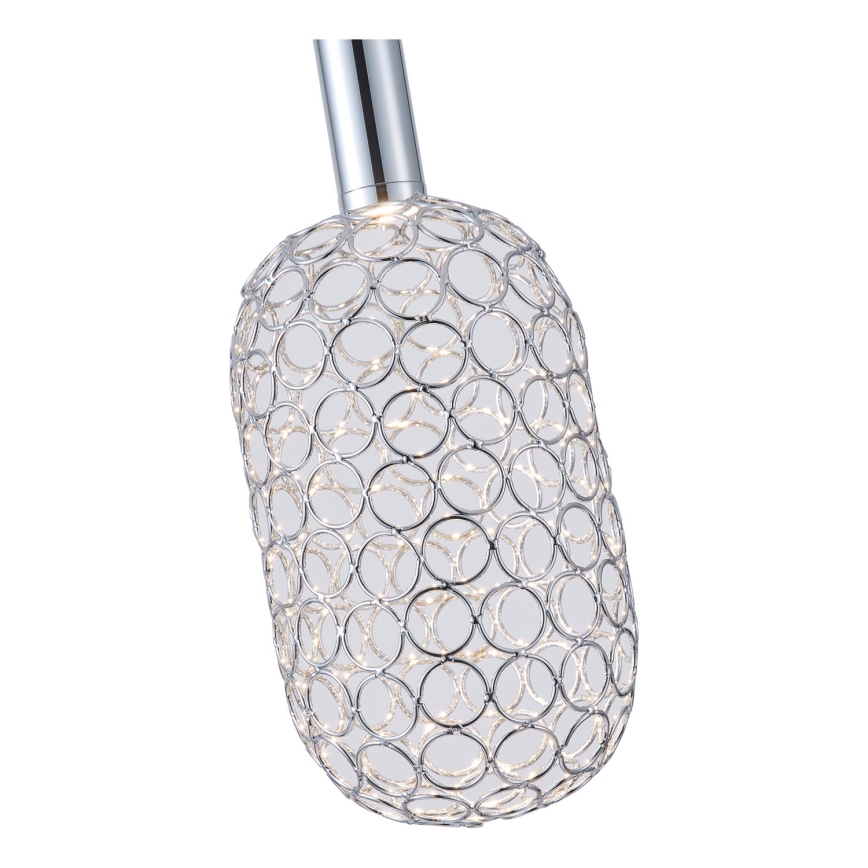 LED Lühter PERFORATO LED/6,3W/230V 3000K läikiv kroom d. 13 cm