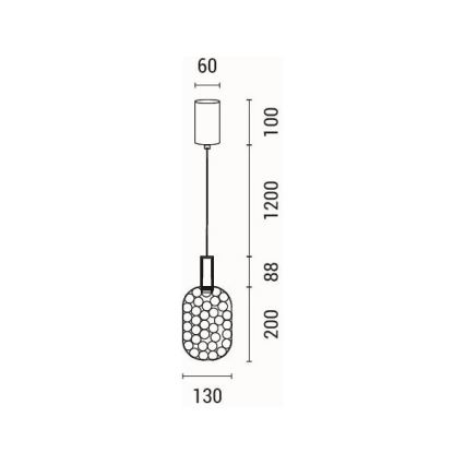 LED Lühter PERFORATO LED/6,3W/230V 3000K läikiv kroom d. 13 cm