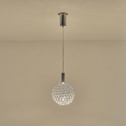 LED Lühter PERFORATO LED/6,3W/230V 3000K läikiv kroom d. 20 cm