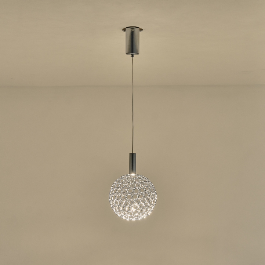 LED Lühter PERFORATO LED/6,3W/230V 3000K läikiv kroom d. 20 cm