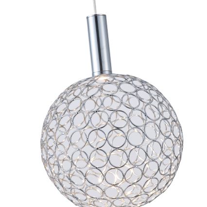 LED Lühter PERFORATO LED/6,3W/230V 3000K läikiv kroom d. 20 cm