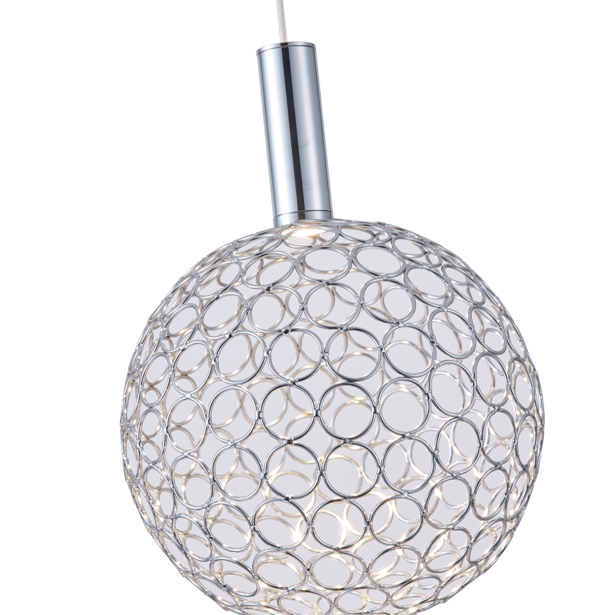 LED Lühter PERFORATO LED/6,3W/230V 3000K läikiv kroom d. 20 cm