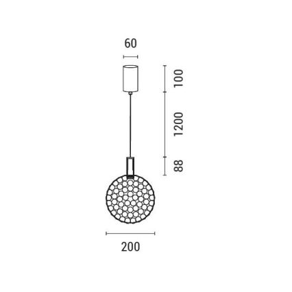 LED Lühter PERFORATO LED/6,3W/230V 3000K läikiv kroom d. 20 cm