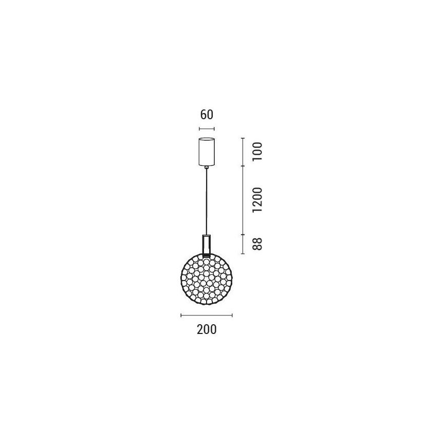 LED Lühter PERFORATO LED/6,3W/230V 3000K läikiv kroom d. 20 cm