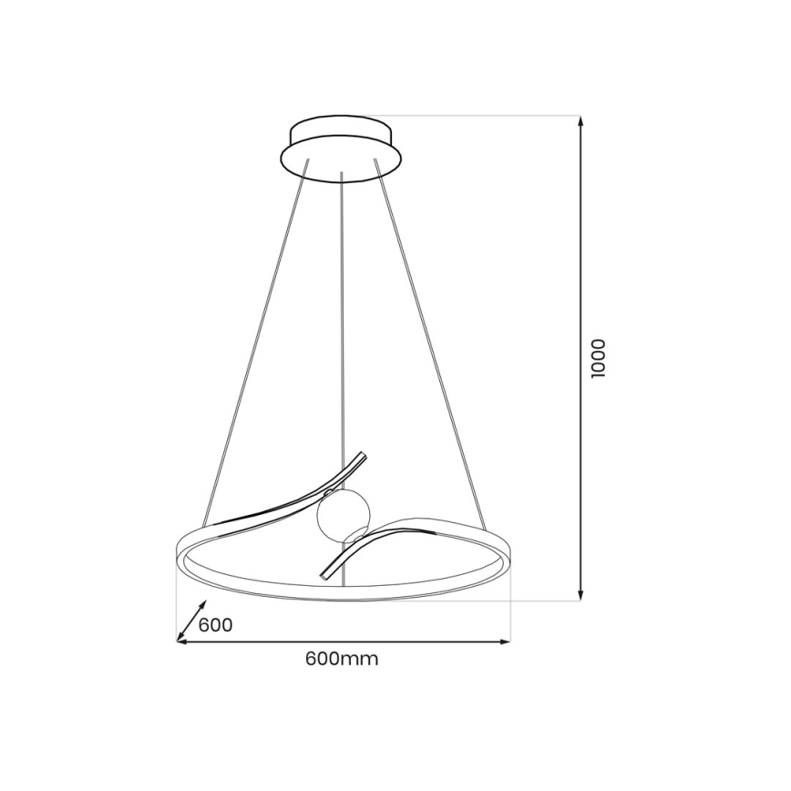 LED Lühter PERLA LED/34W/230V must