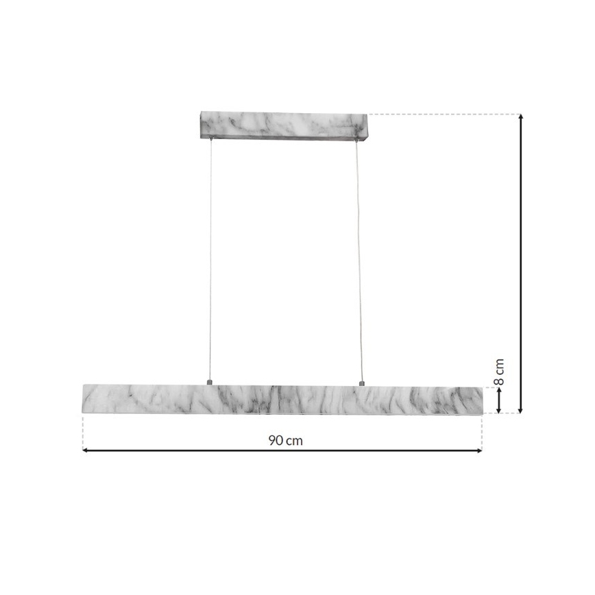LED Lühter PIERCE LED/18W/230V  valge/hall