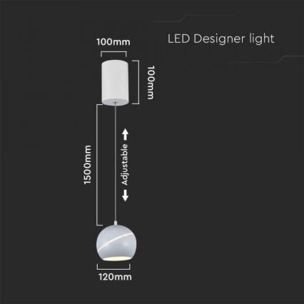 LED Lühter puutetundlik LED/8,5W/230V 3000K valge