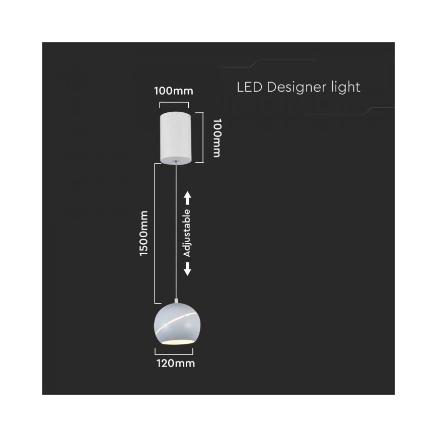 LED Lühter puutetundlik LED/8,5W/230V 3000K valge