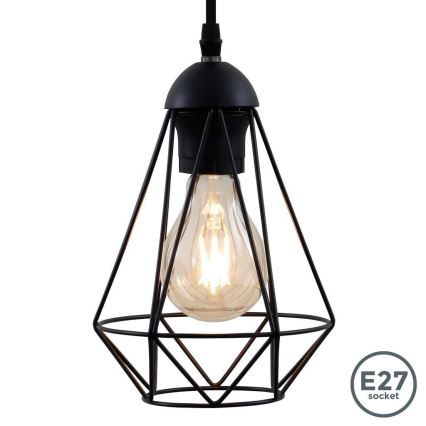 LED-lühter riputuskaabliga 1xE27/6,5W/230V 2500K must