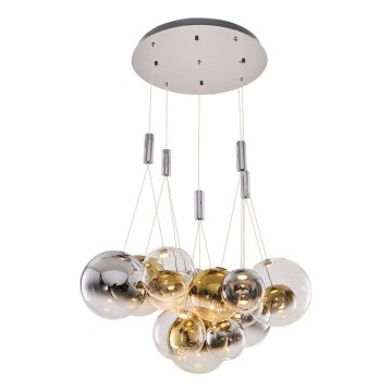 LED-lühter riputuskaabliga ENNA 15xG9/5W/230V 3000K suitsune/kuldne