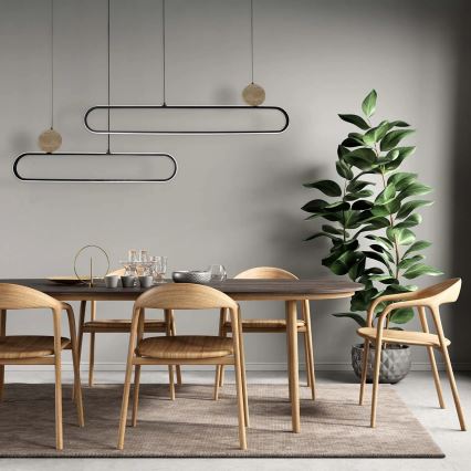 LED-lühter riputuskaabliga FLORENTYNA LED/48W/230V 4000K must/beež