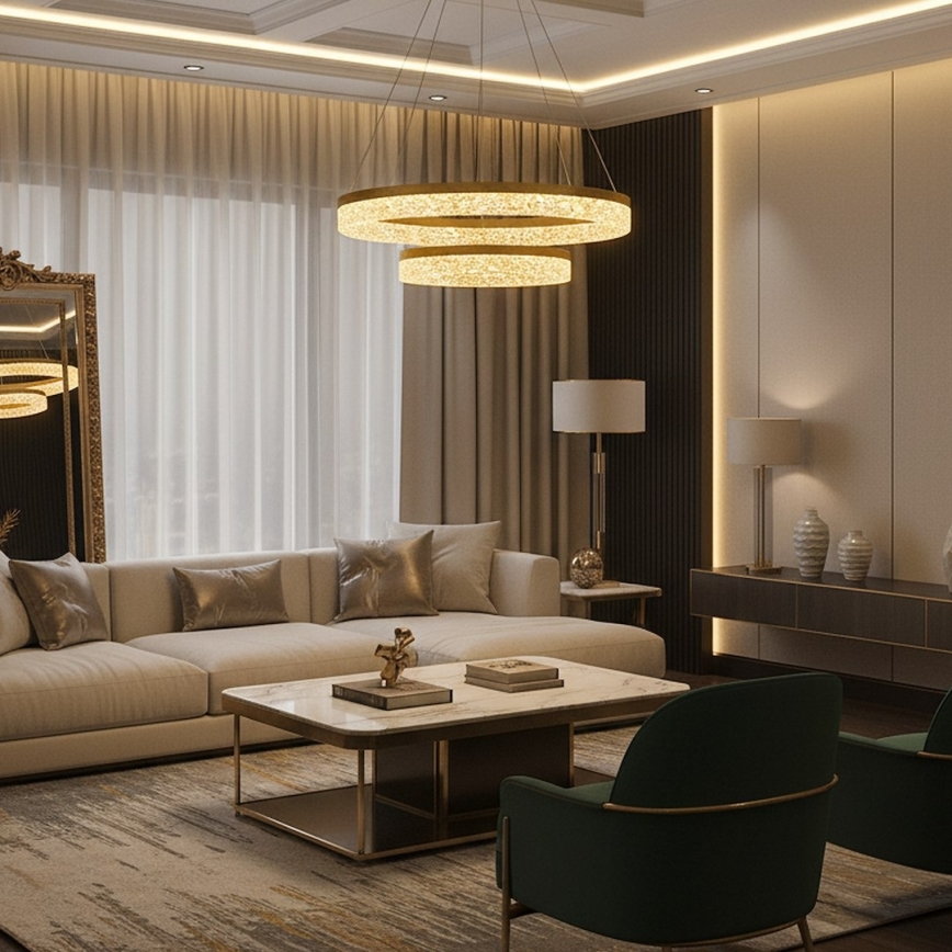 LED-lühter riputuskaabliga GALA LED/54W/230V Ø 60 cm, kuldne