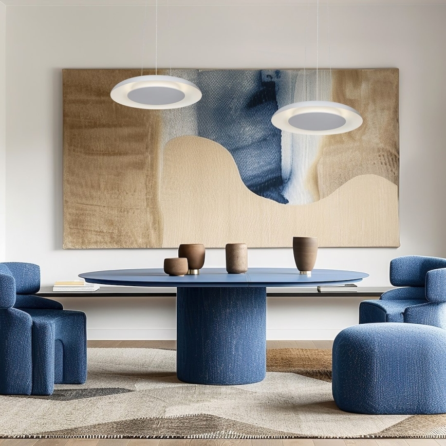 LED-lühter riputuskaabliga PIATTINO LED/30W/230V 2700/3200/4000K Ø 40 cm valge