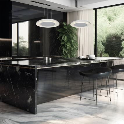 LED-lühter riputuskaabliga PIATTINO LED/30W/230V 2700/3200/4000K Ø 40 cm valge